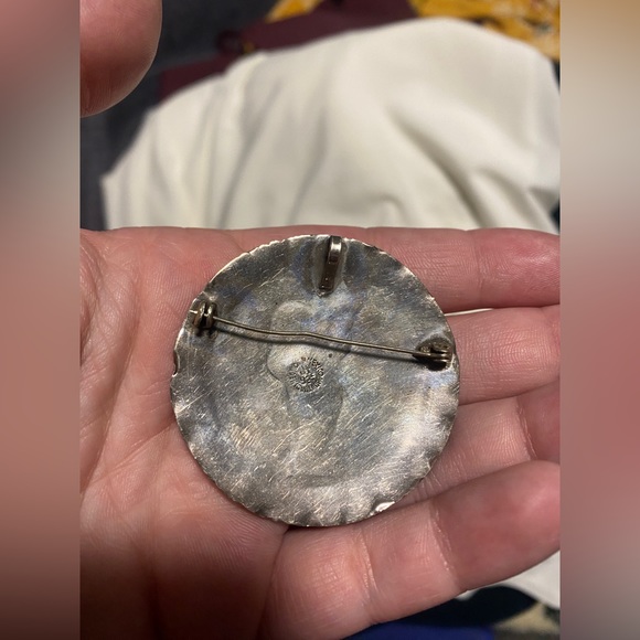 VTG Sterling Silver Hecho en México 925 Abalone Pendant Pin - Picture 4 of 6